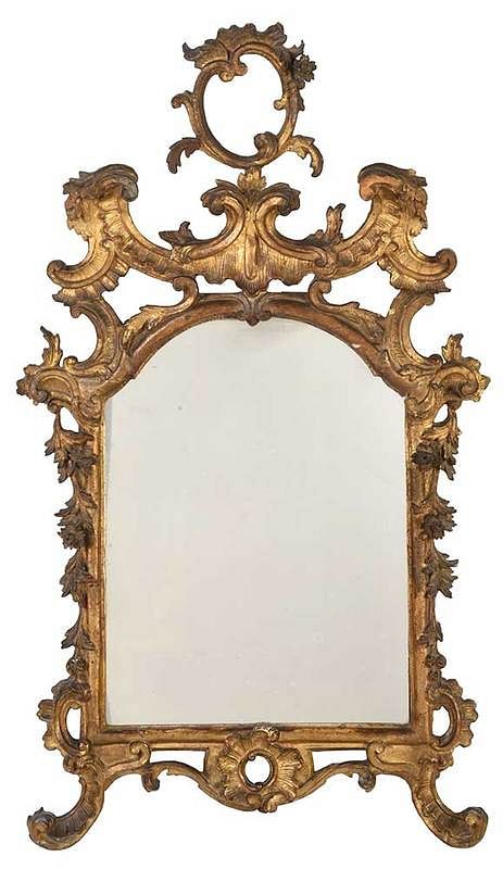 Appraisal: Fine Rococo Carved and Gilt Mirror Continental th century well