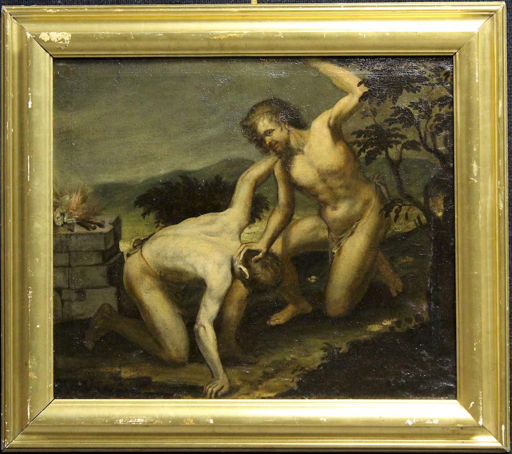 Appraisal: th C Old Master Painting of Cain and Abel th