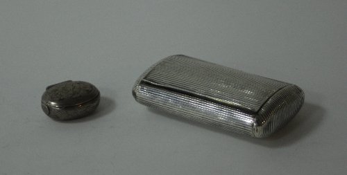 Appraisal: A Continental white metal snuff box probably French of rectangular