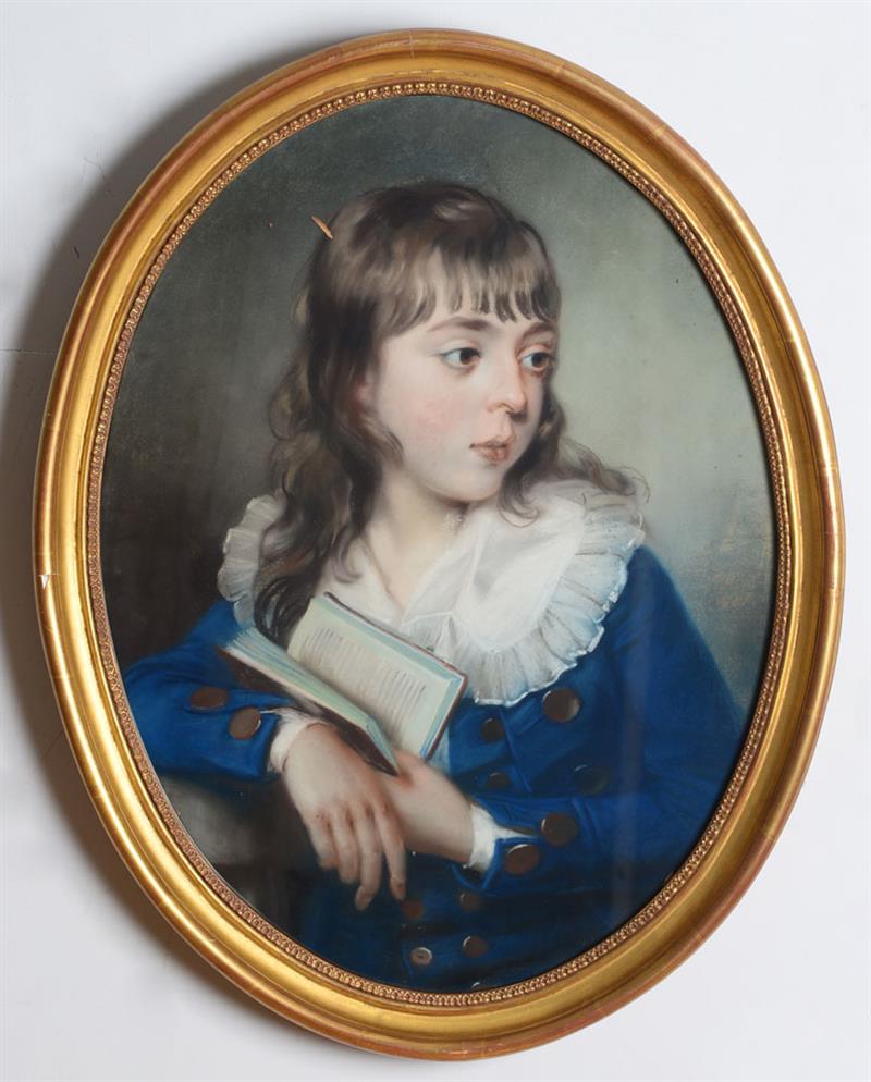 Appraisal: ATTRIBUTED TO JOHN RUSSELL - PORTRAIT OF A YOUNG BOY