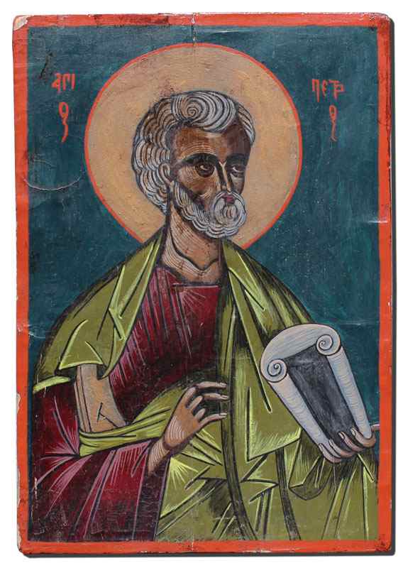 Appraisal: LATE TH EARLY TH C GREEK ICON DEPICTING BEARDED SAINT