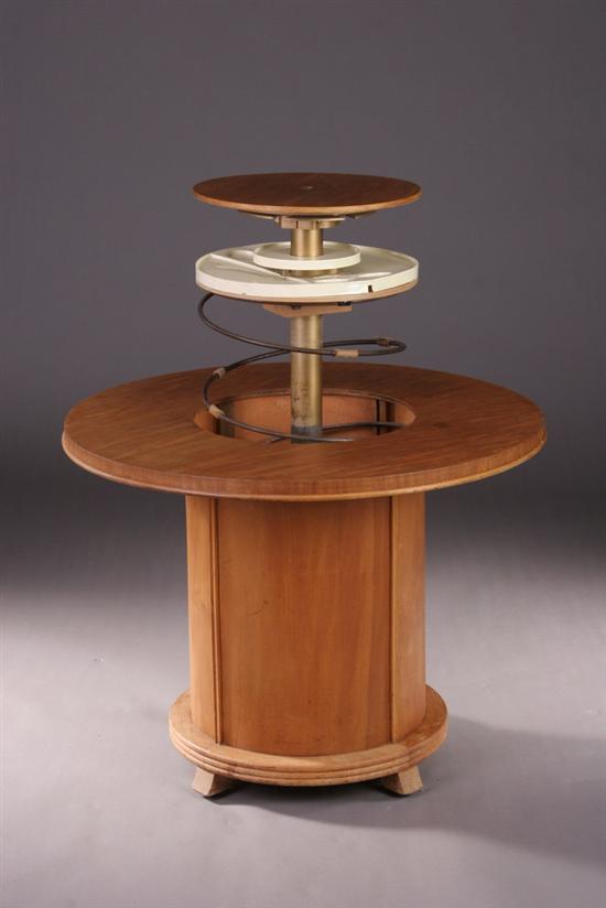 Appraisal: MID-CENTURY MODERN POP-UP MARTINI BAR - Circular top raised on