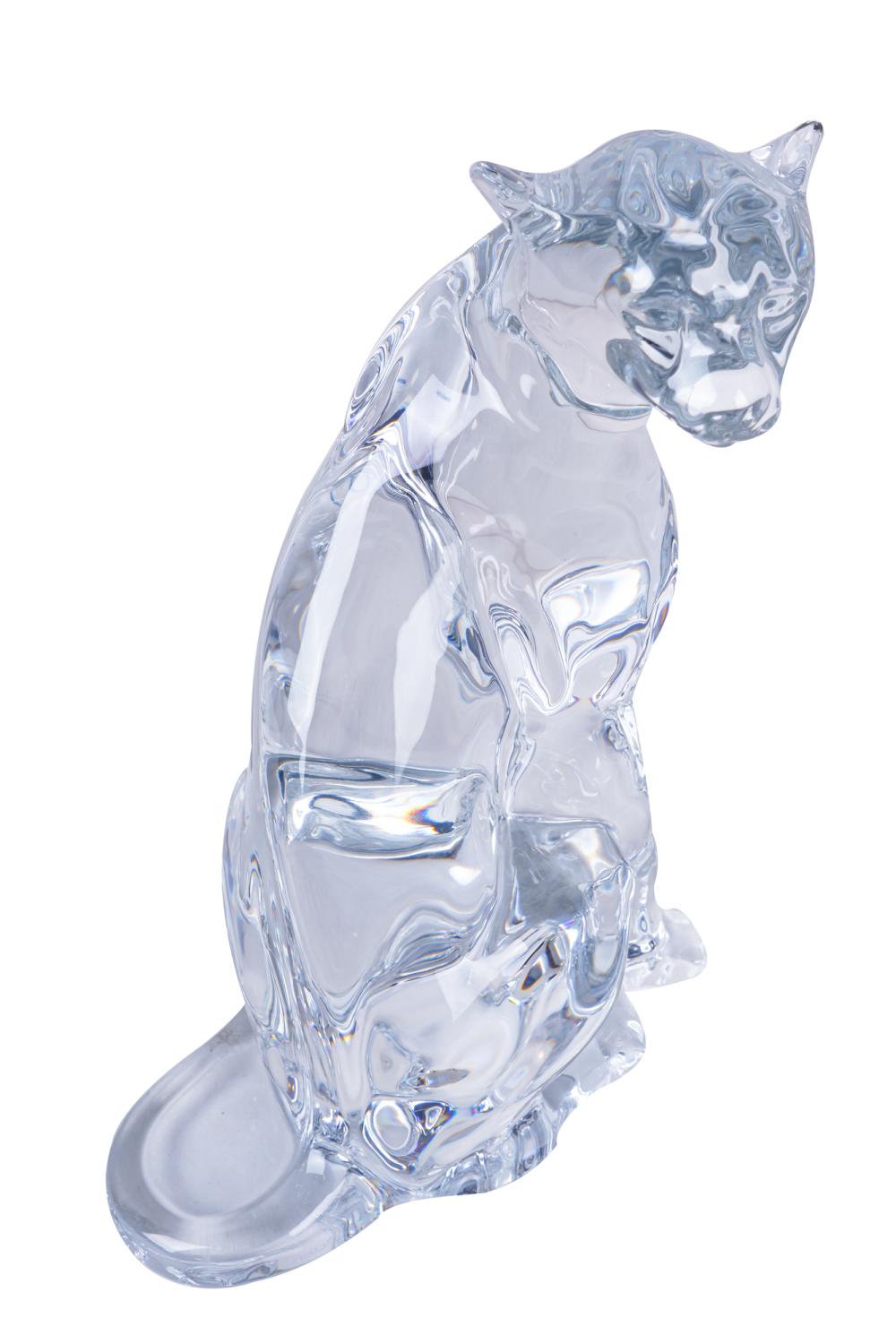 Appraisal: BACCARAT CRYSTAL LIONESS FIGUREBaccarat mark to underside depicted sitting Condition