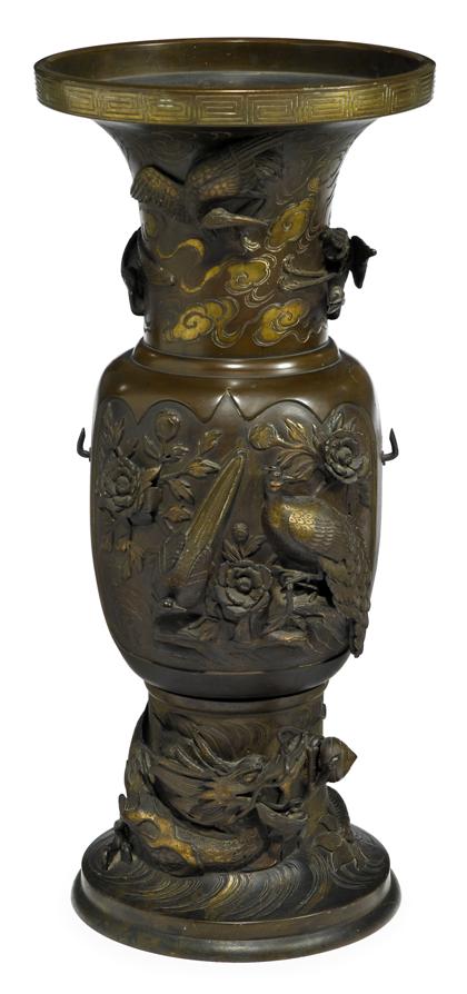 Appraisal: Large Japanese bronze urn early th century