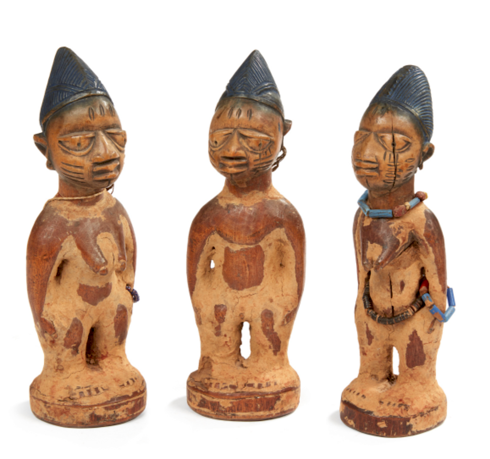 Appraisal: Yoruba Ibeji Triplets The Yoruba have one of the highest