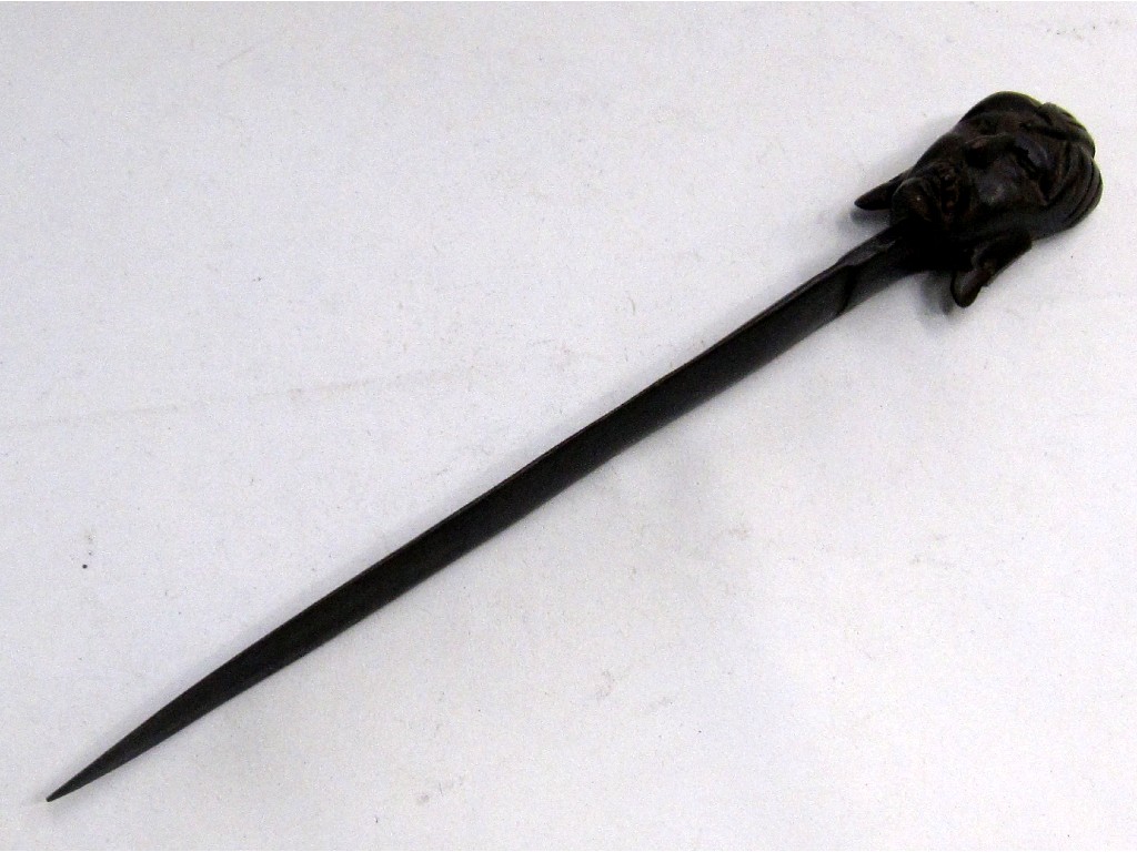 Appraisal: African hardwood letter opener