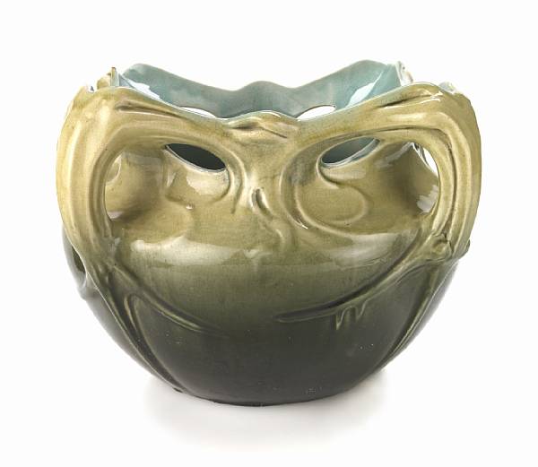 Appraisal: A Hector Guimard Art Nouveau glazed earthenware planter manufactured by