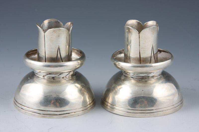 Appraisal: Pair of William Spratling Sterling Candlesticks ca - of circular