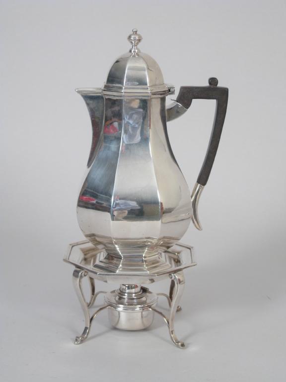 Appraisal: An Edward VII octagonal baluster Coffee Pot engraved crest on