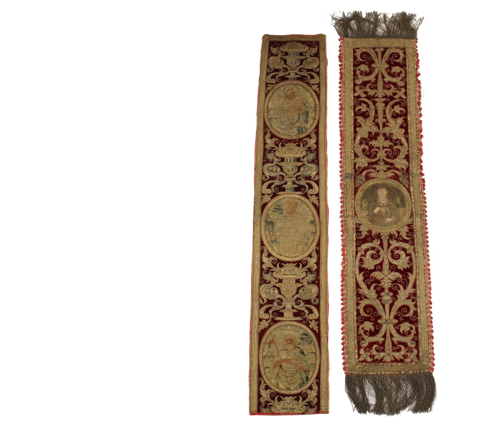 Appraisal: ALTAR SASHES - th to th c Continental Gold Thread