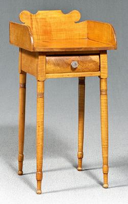 Appraisal: Federal washstand tiger maple and birch with walnut and pine