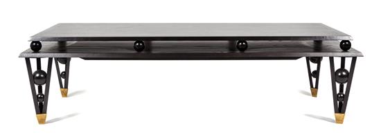 Appraisal: Sale Lot A Contemporary Ebonized Low Table attributed to Juan