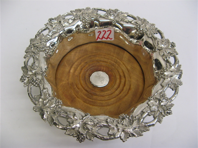 Appraisal: AN ENGLISH SHEFFIELD TH CENTURY WINE COASTER in silver plated