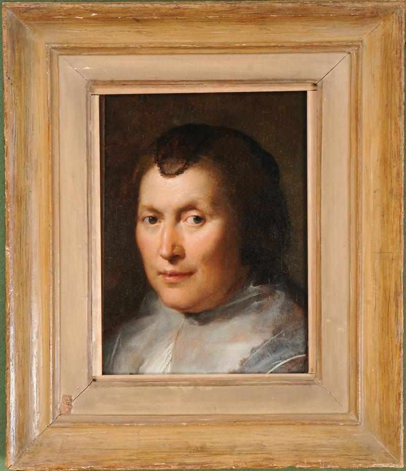 Appraisal: DUTCH SCHOOL PORTRAIT OF A WOMAN Oil on panel framed