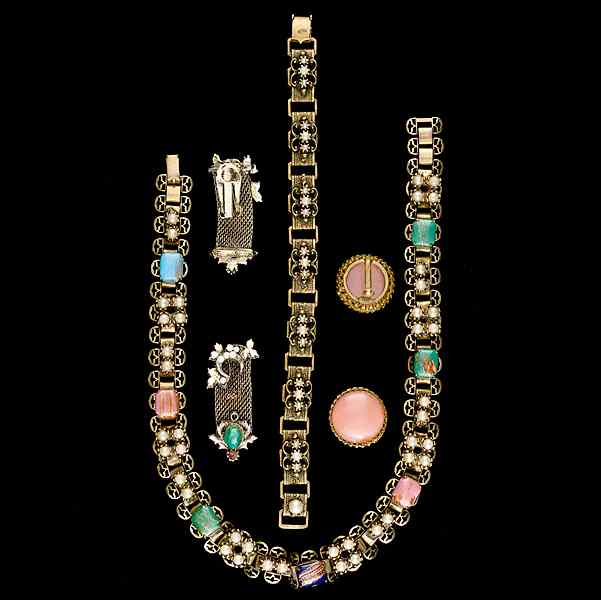 Appraisal: A collection of Czechoslovakian Jewelry A grouping of Czechoslovakian jewelry