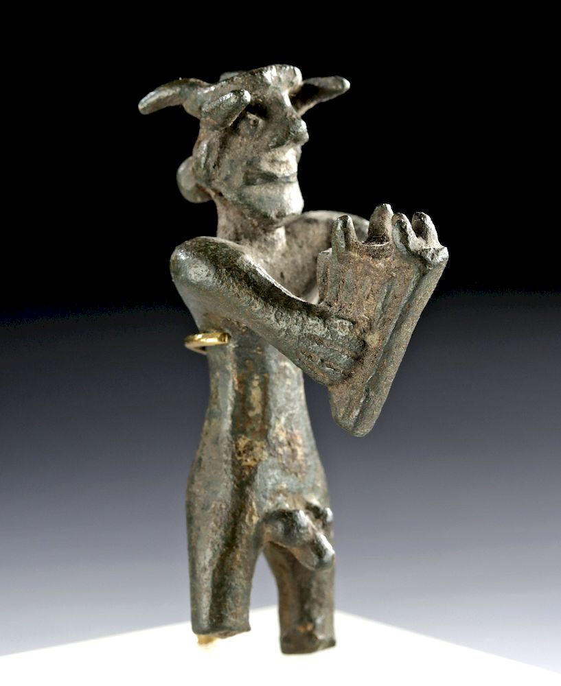 Appraisal: Rare Eastern Anatolian Bronze Musician Figure Ancient Asia Minor Eastern