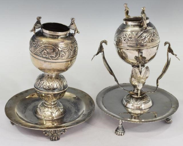 Appraisal: lot of Spanish Colonial style silver content unknown yerba mate