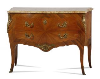 Appraisal: th c French marble top commode w Late th century