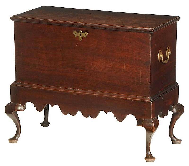 Appraisal: American Chippendale Mahogany Lift Top Chest possibly Southern th century