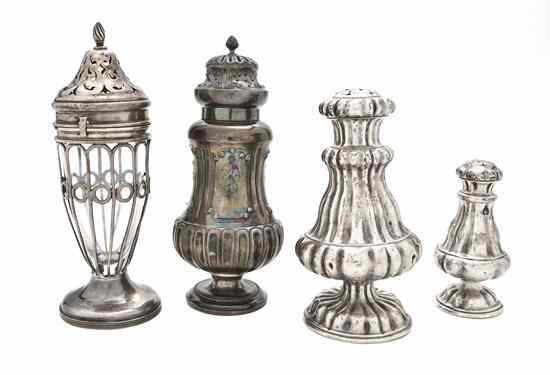 Appraisal: A Collection of Four Silver Casters comprising a pair of