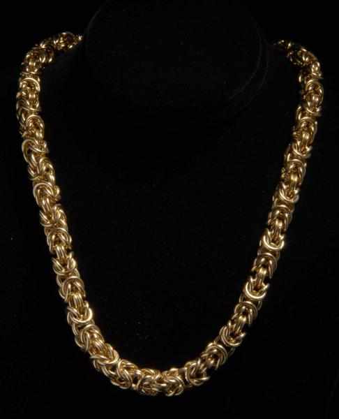 Appraisal: K Y Gold Heavy Necklace Description Weight dwt mm wide