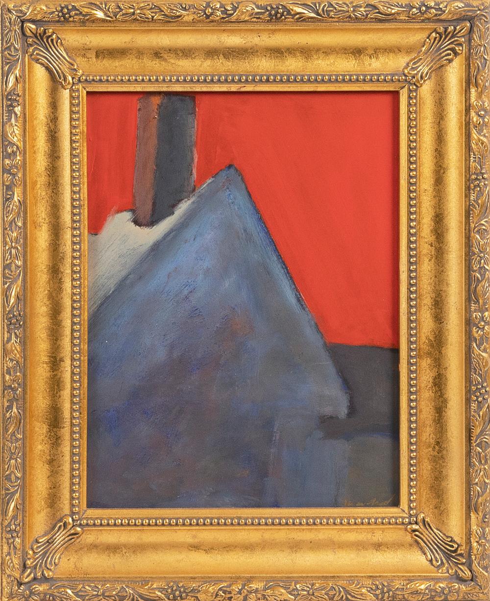 Appraisal: DANIEL MACNEIL MASSACHUSETTS NEW MEXICO CONTEMPORARY BLUE HOUSE RED SKY