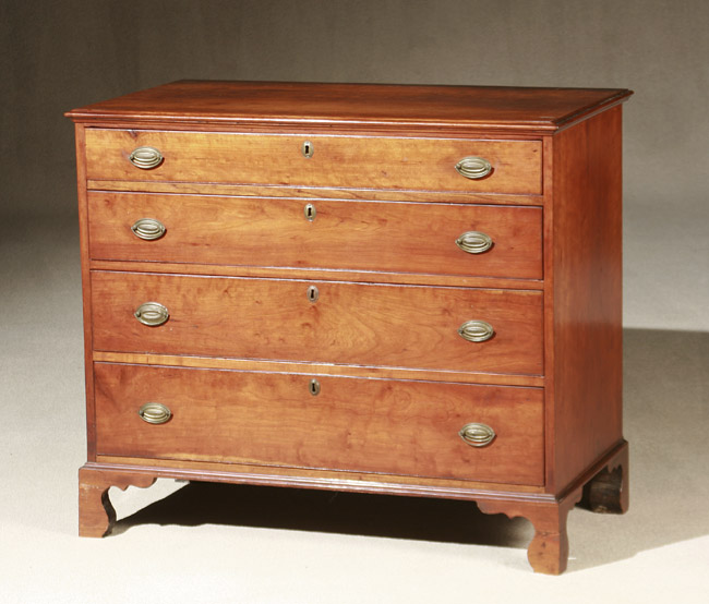 Appraisal: Chippendale Cherry Chest of Drawers Mid-Atlantic States Pennsylvania or Maryland