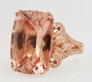 Appraisal: Lady's K Rose Gold Dinner Ring with a cara Lady's