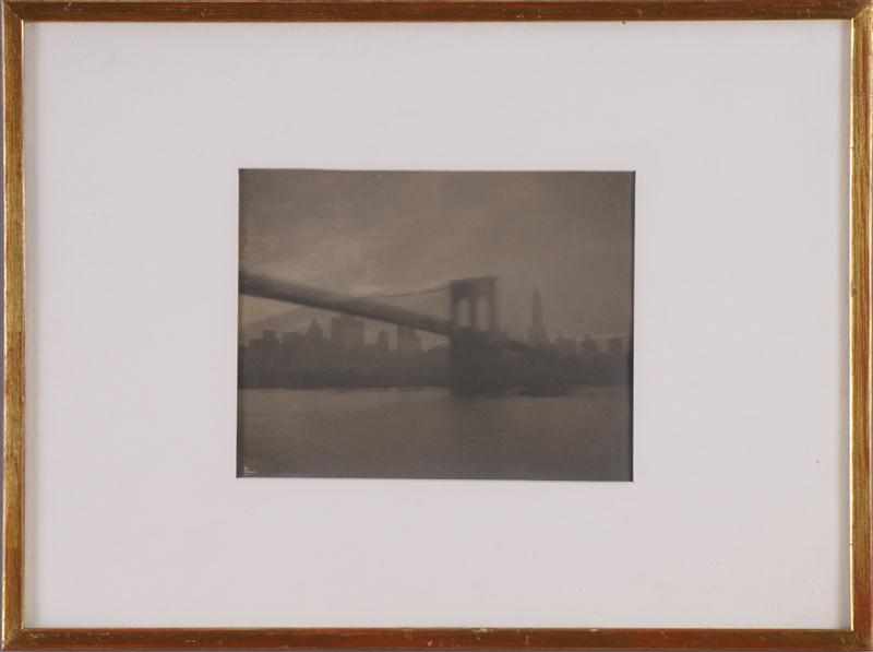 Appraisal: JESSIE TARBOX BEALS AMERICAN - BROOKLYN BRIDGE ca Black and