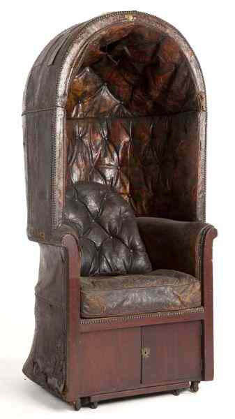 Appraisal: George III Porter's Chairlate th century having a hood top