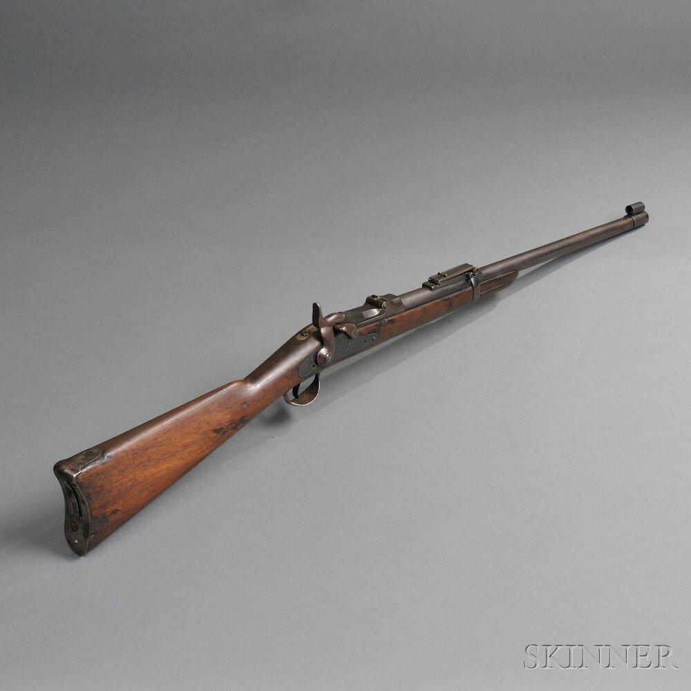 Appraisal: Model Trapdoor Carbine with Alterations c walnut stock with steel