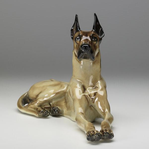 Appraisal: GORT CHINA Great Dane figurine stamped Gort Bone China Some