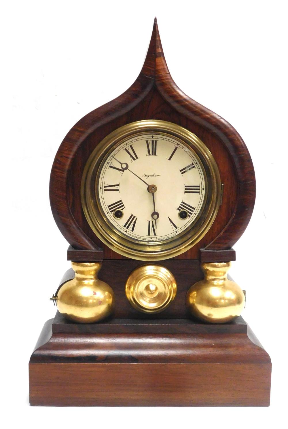 Appraisal: CLOCK Ingraham Oriental model shelf clock th C -day time