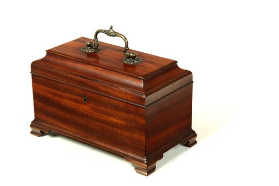 Appraisal: TEA CADDY England late th-early th century mahogany Raised panel