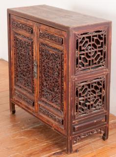 Appraisal: Asian Cabinet Carved Turn of the th Century Turn of