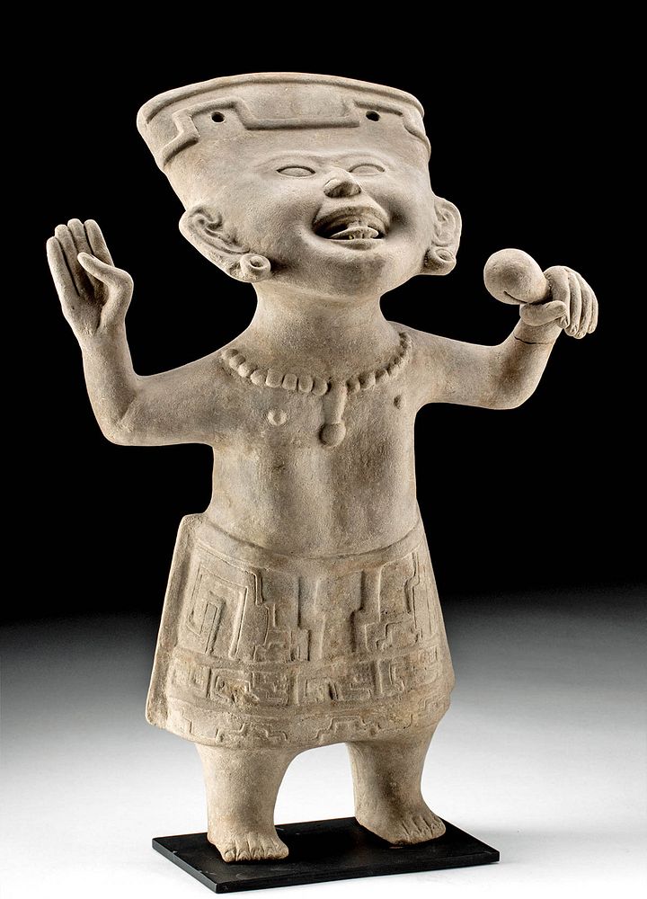 Appraisal: Veracruz Pottery Sonriente Figure w Rattle Pre-Columbian Gulf Coast of