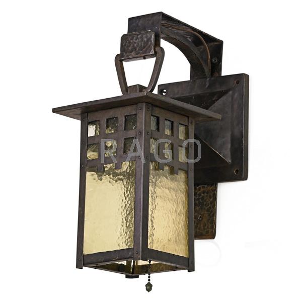 Appraisal: GUSTAV STICKLEY Sconce Condition Report Patina appears to be original