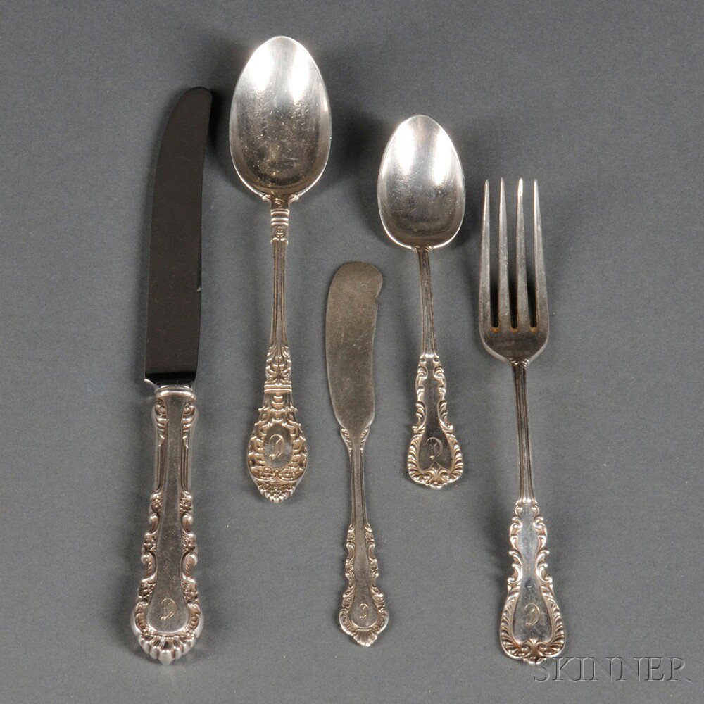 Appraisal: Group of Assorted American Sterling Silver Flatware all monogrammed twelve