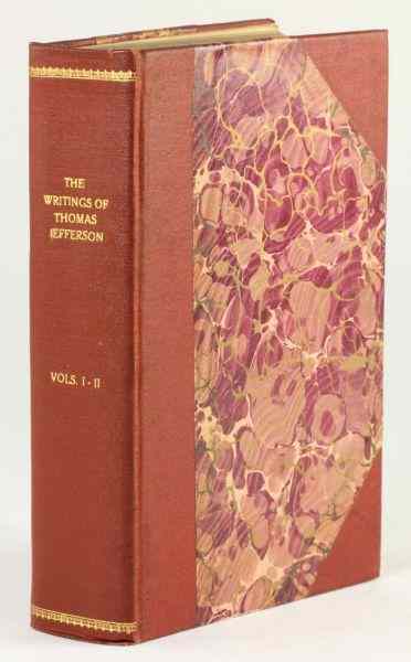 Appraisal: The Writings of Thomas JeffersonAlbert Ellery Bergh ed Washington D