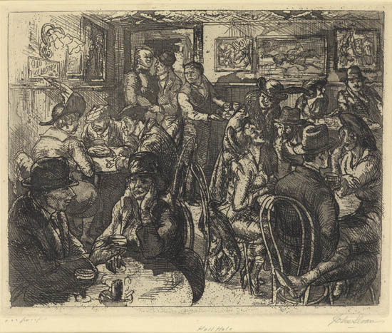 Appraisal: JOHN SLOAN Hell Hole Etching and aquatint x mm x