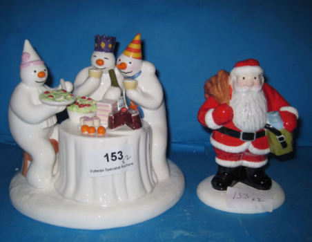 Appraisal: Coalport The snowman Figures The Merry Trio Guild Exclusive and