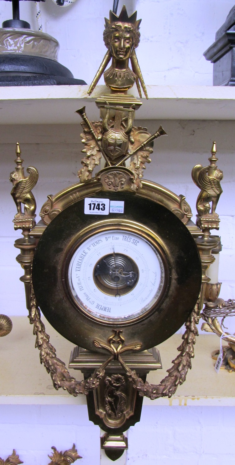 Appraisal: A French Ormolu cartel clock early th century ornately embellished