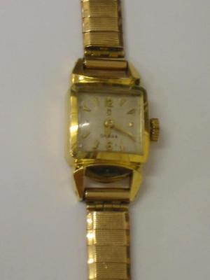 Appraisal: A LADY'S CT GOLD OMEGA WATCH the seventeen jewel winding