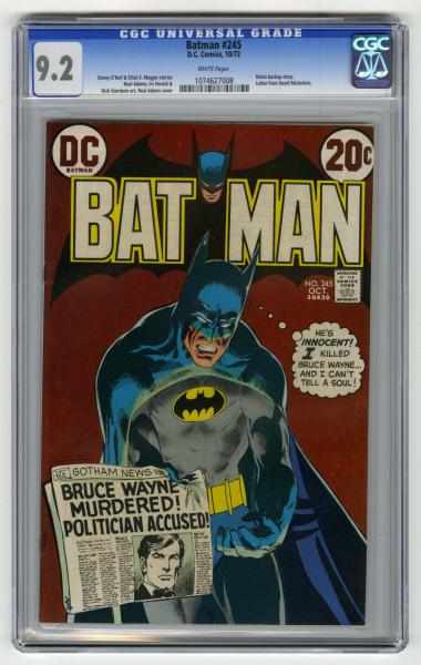 Appraisal: Batman CGC D C Comics Click for full description