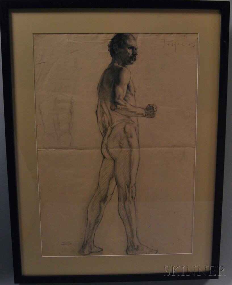 Appraisal: Ida Sedgwick Proper American - Figure Study Standing Male Nude