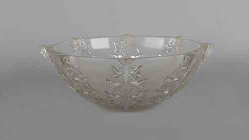 Appraisal: Lalique clear and frosted glass centerpiece bowl signed on base