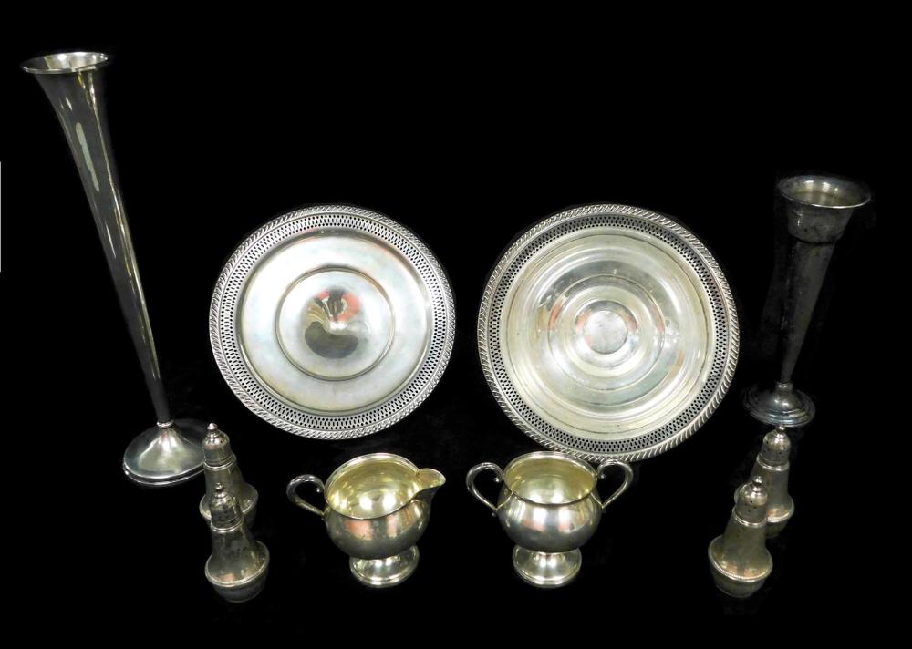 Appraisal: STERLING Fisher Preisner Newport etc ten pieces of weighted sterling