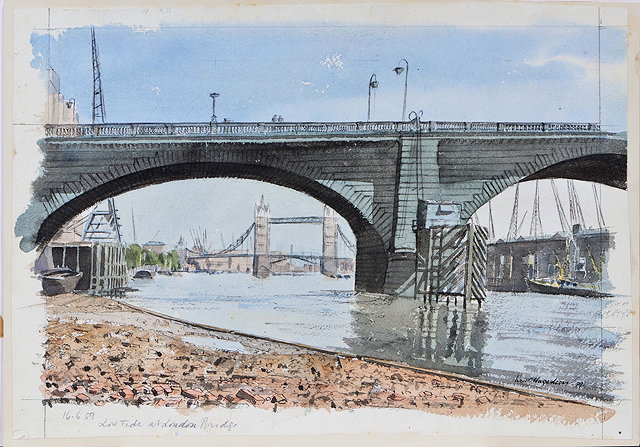 Appraisal: KARL HAGEDORN - 'Low Tide at London Bridge' signed and