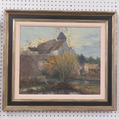 Appraisal: French Impressionistic Oil landscape signed V St Galmer image area