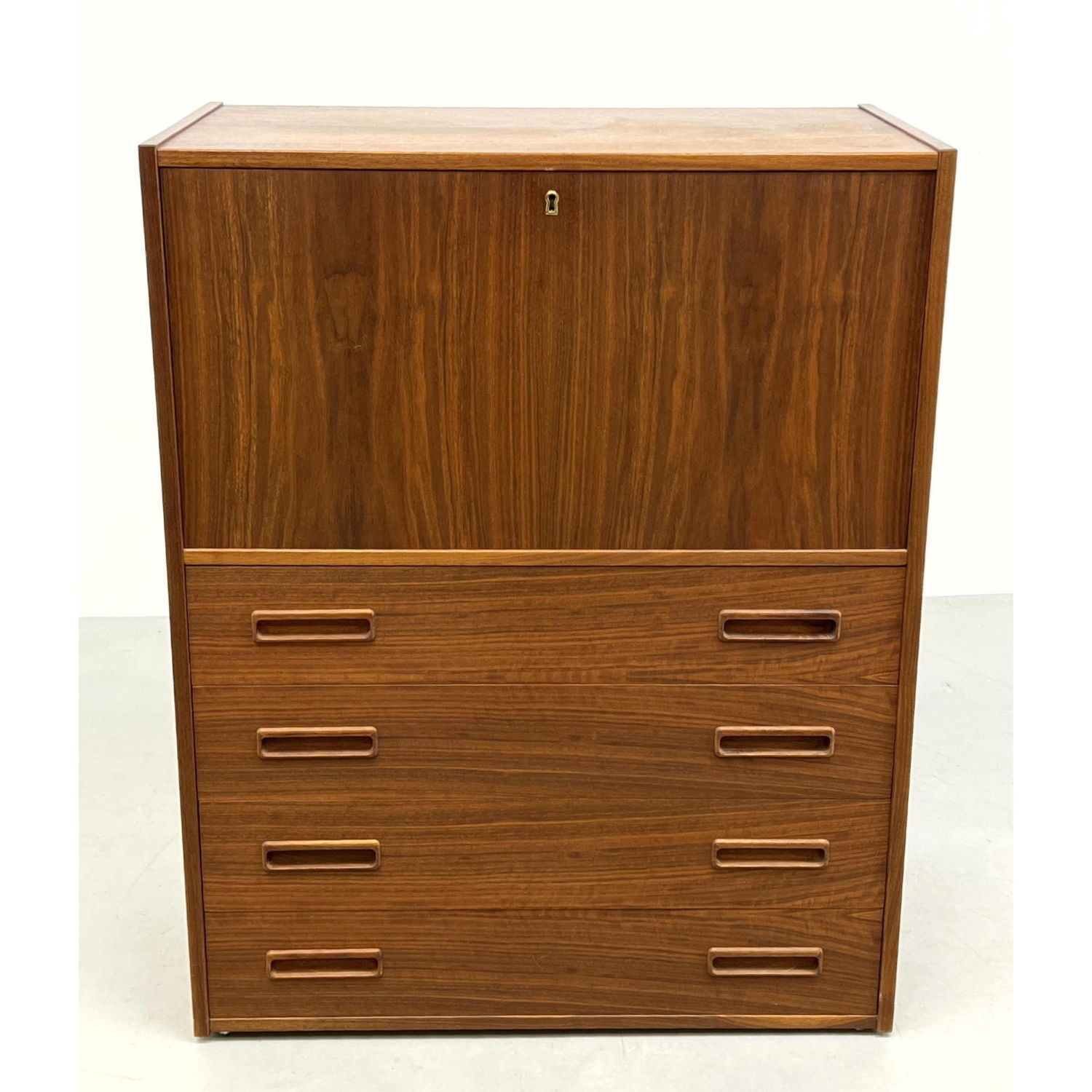 Appraisal: Danish Modern Teak Drop Front Desk Dimensions H inches W